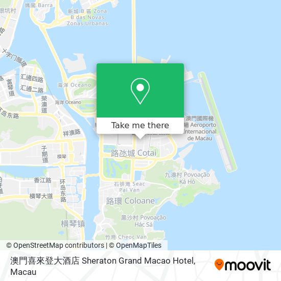 澳門喜來登大酒店 Sheraton Grand Macao Hotel map
