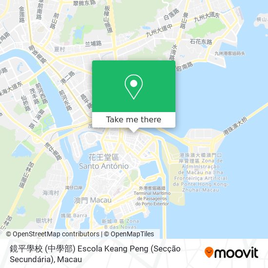 鏡平學校 (中學部) Escola Keang Peng (Secção Secundária) map