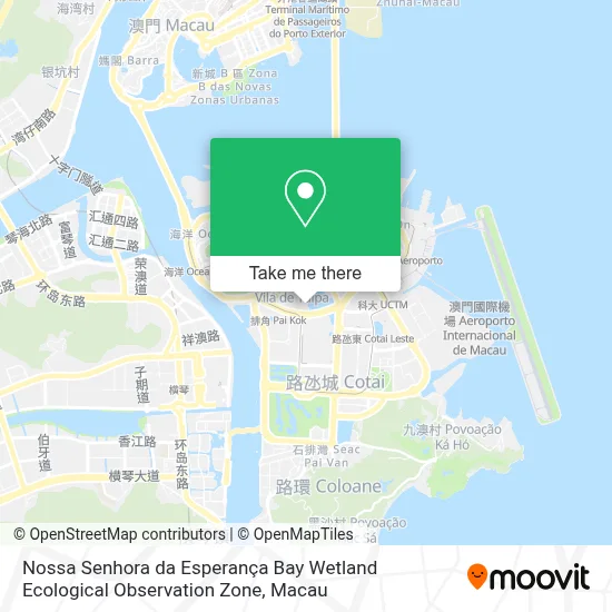 Nossa Senhora da Esperança Bay Wetland Ecological Observation Zone map