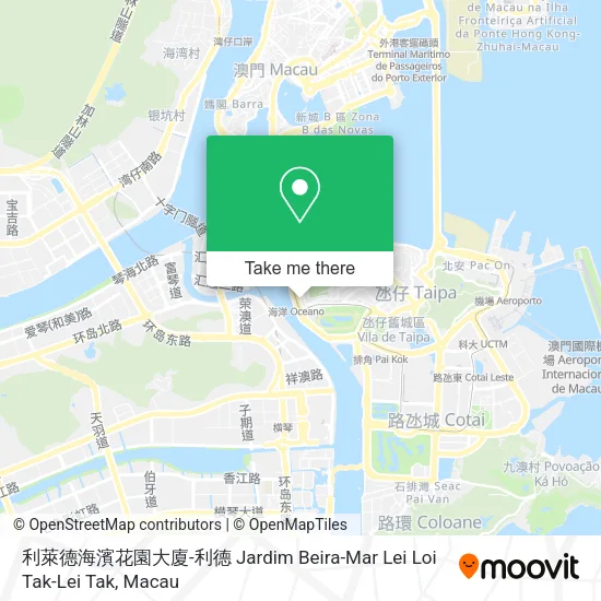 利萊德海濱花園大廈-利德 Jardim Beira-Mar Lei Loi Tak-Lei Tak map