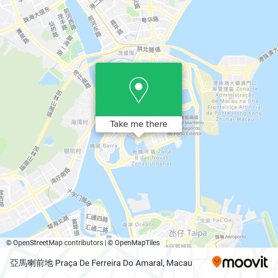 亞馬喇前地 Praça De Ferreira Do Amaral map