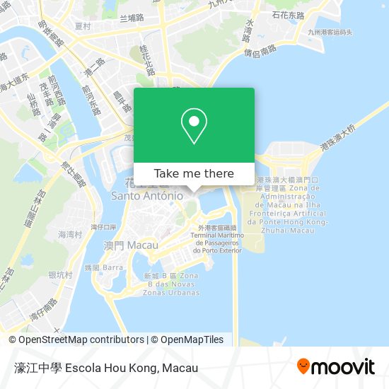 濠江中學 Escola Hou Kong map