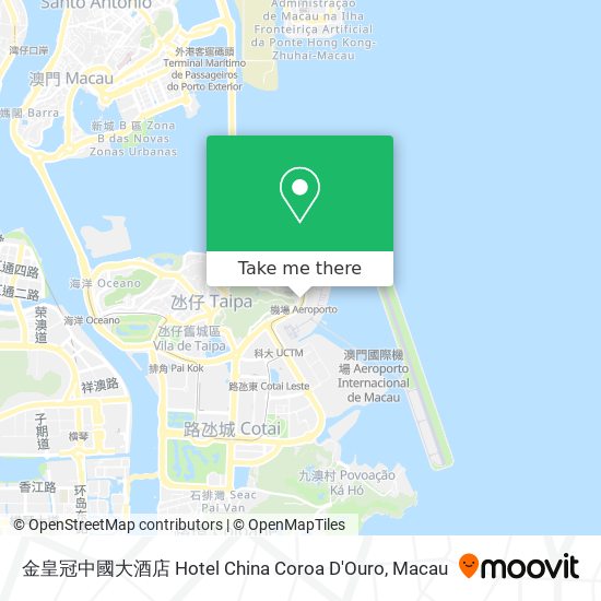 金皇冠中國大酒店 Hotel China Coroa D'Ouro地圖