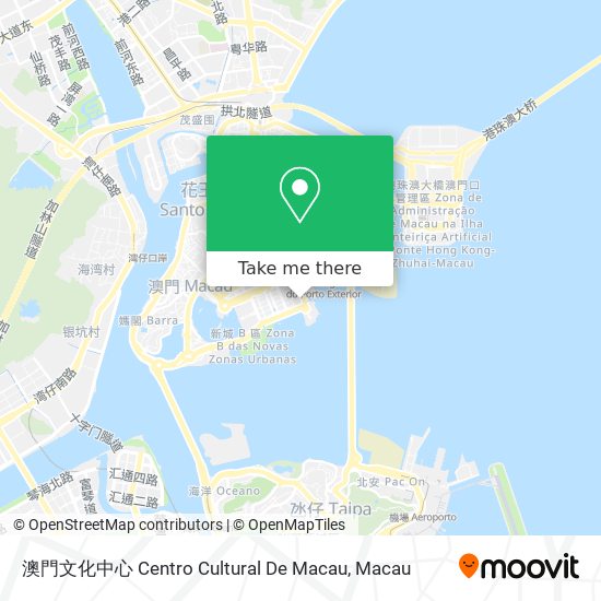 澳門文化中心 Centro Cultural De Macau map