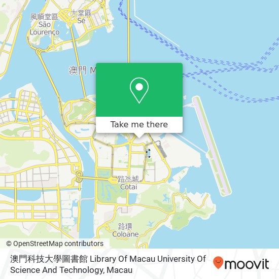 澳門科技大學圖書館 Library Of Macau University Of Science And Technology map