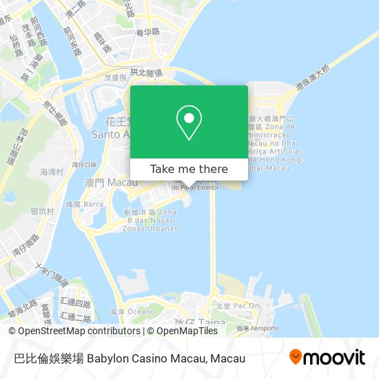 巴比倫娛樂場 Babylon Casino Macau map