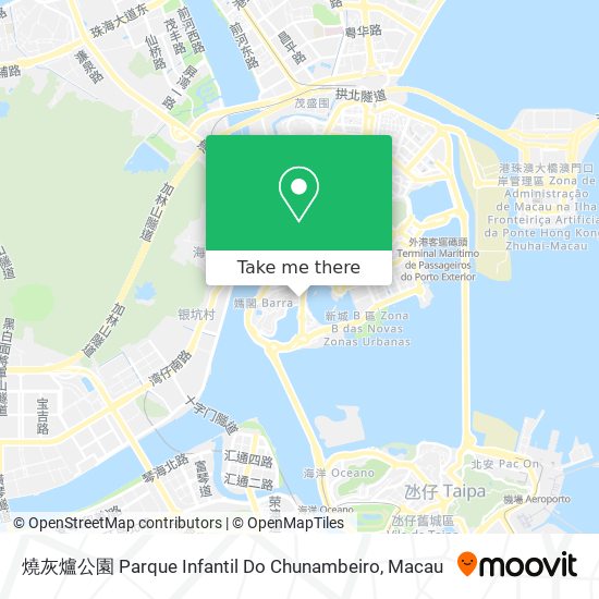 燒灰爐公園 Parque Infantil Do Chunambeiro map