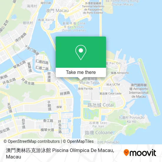 澳門奧林匹克游泳館 Piscina Olímpica De Macau map
