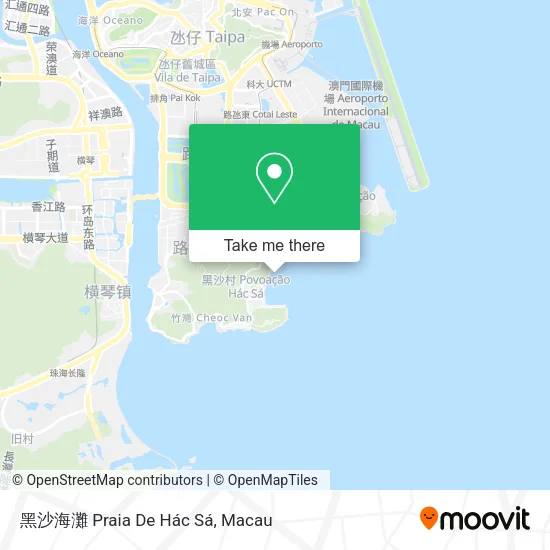 黑沙海灘 Praia De Hác Sá map