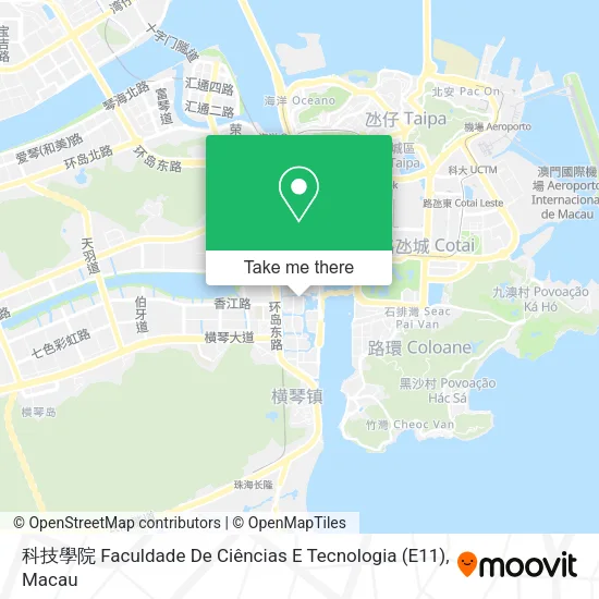 科技學院 Faculdade De Ciências E Tecnologia (E11) map