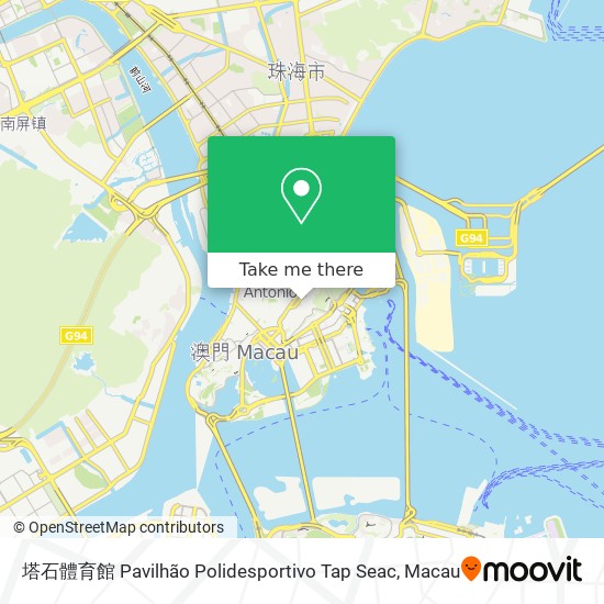 塔石體育館 Pavilhão Polidesportivo Tap Seac map