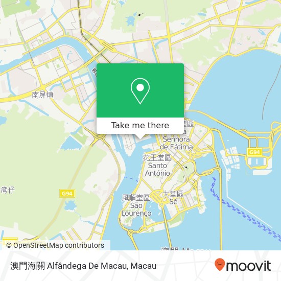 澳門海關 Alfândega De Macau map