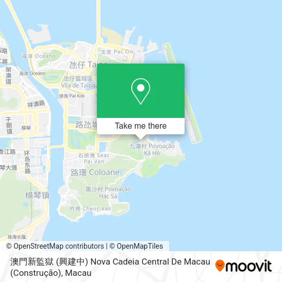 澳門新監獄 (興建中) Nova Cadeia Central De Macau (Construção) map