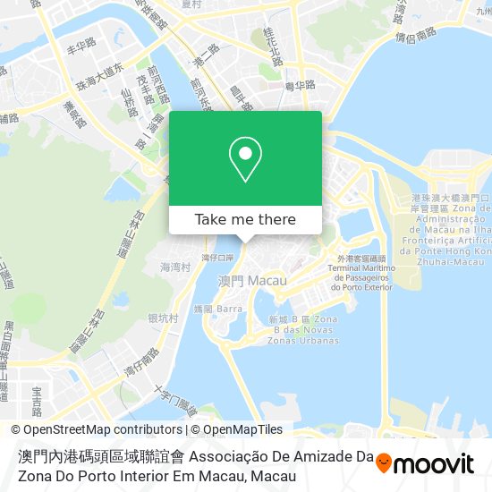 澳門內港碼頭區域聯誼會 Associação De Amizade Da Zona Do Porto Interior Em Macau map