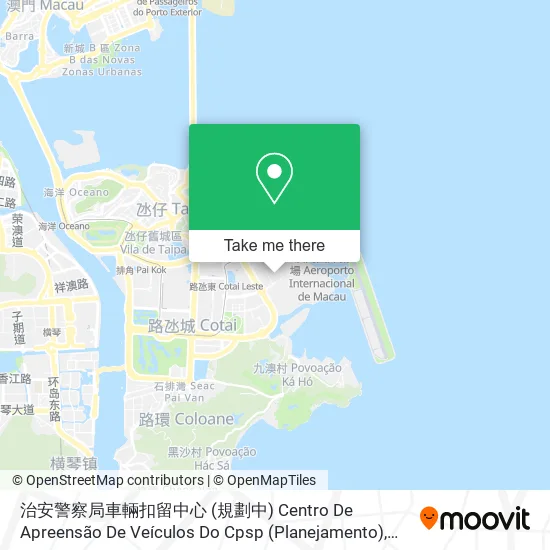 治安警察局車輛扣留中心 (規劃中) Centro De Apreensão De Veículos Do Cpsp (Planejamento) map