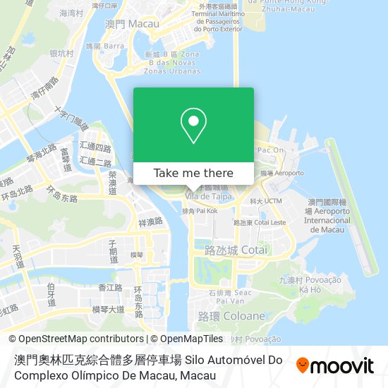 澳門奧林匹克綜合體多層停車場 Silo Automóvel Do Complexo Olímpico De Macau地圖