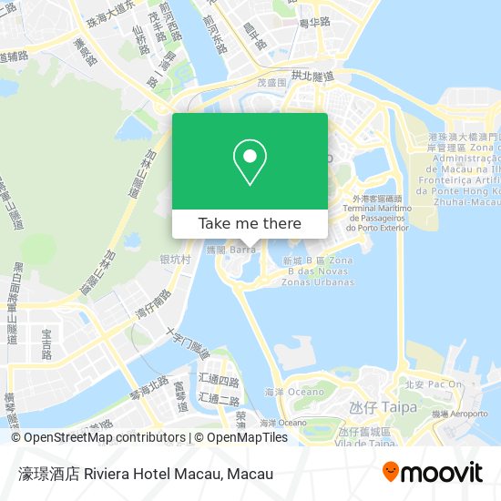 濠璟酒店 Riviera Hotel Macau map