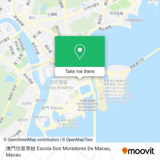 澳門坊眾學校 Escola Dos Moradores De Macau map