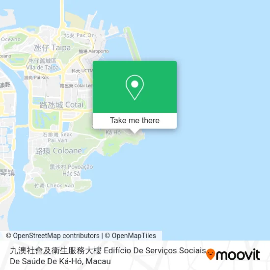 九澳社會及衛生服務大樓 Edifício De Serviços Sociais De Saúde De Ká-Hó map