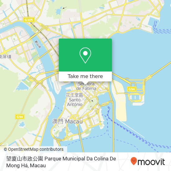 望廈山市政公園 Parque Municipal Da Colina De Mong Há map
