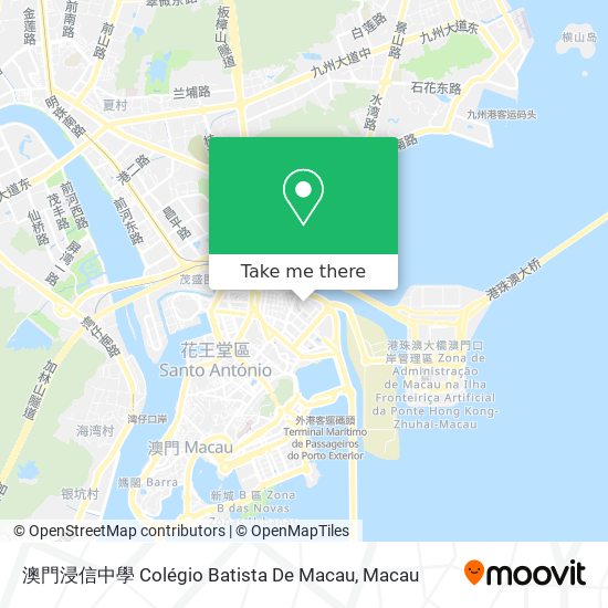 澳門浸信中學 Colégio Batista De Macau map