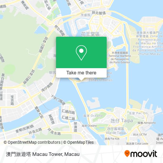 澳門旅遊塔 Macau Tower map