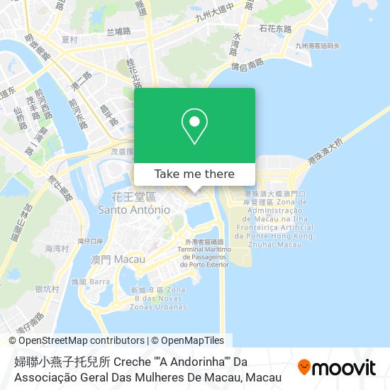 婦聯小燕子托兒所 Creche ""A Andorinha"" Da Associação Geral Das Mulheres De Macau map