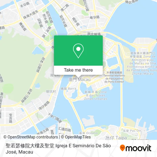 聖若瑟修院大樓及聖堂 Igreja E Seminário De São José地圖