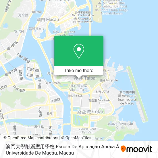 澳門大學附屬應用學校 Escola De Aplicação Anexa À Universidade De Macau map