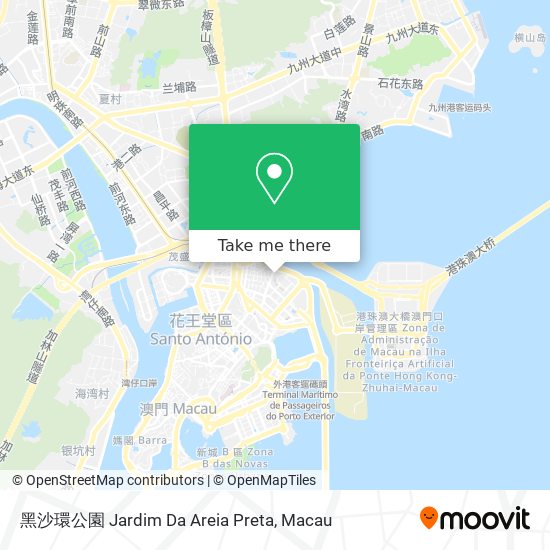 黑沙環公園 Jardim Da Areia Preta map