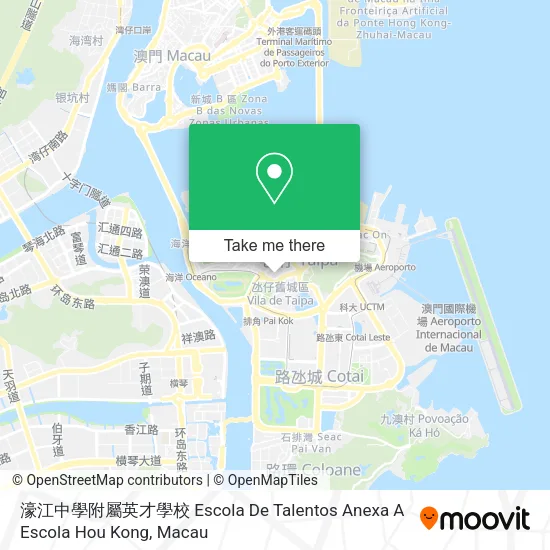 濠江中學附屬英才學校 Escola De Talentos Anexa A Escola Hou Kong地圖