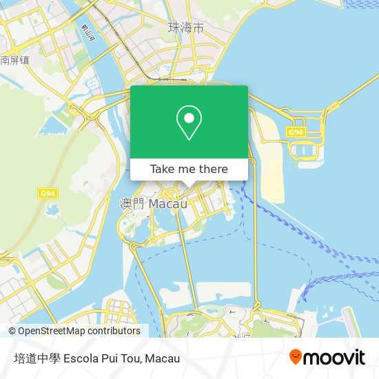 培道中學 Escola Pui Tou map