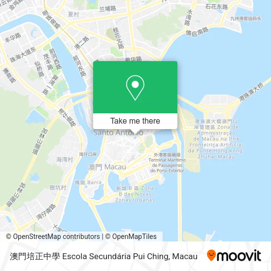 澳門培正中學 Escola Secundária Pui Ching地圖
