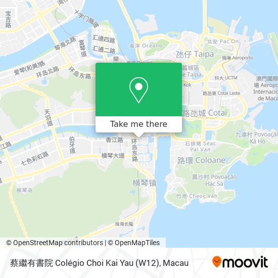 蔡繼有書院 Colégio Choi Kai Yau (W12) map