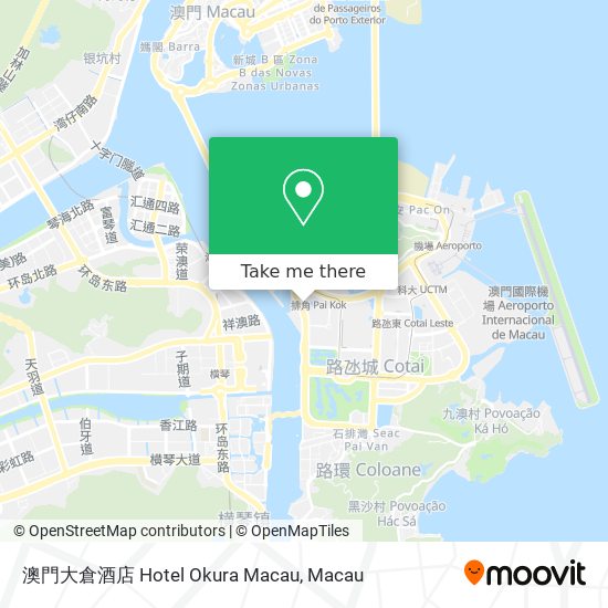 澳門大倉酒店 Hotel Okura Macau map