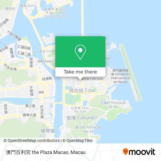 澳門百利宮 the Plaza Macao map