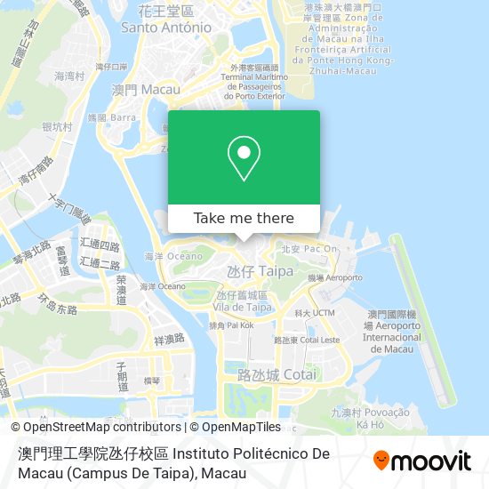 澳門理工學院氹仔校區 Instituto Politécnico De Macau (Campus De Taipa) map