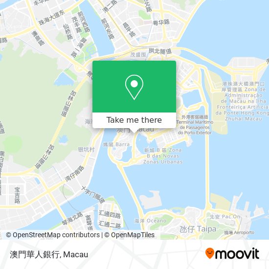 澳門華人銀行 map