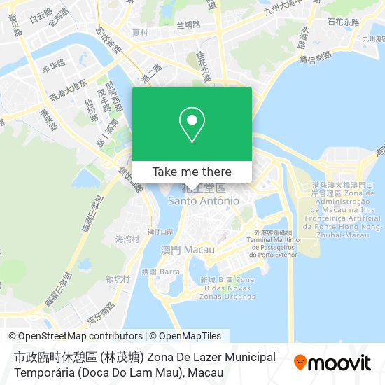 市政臨時休憩區 (林茂塘) Zona De Lazer Municipal Temporária (Doca Do Lam Mau) map
