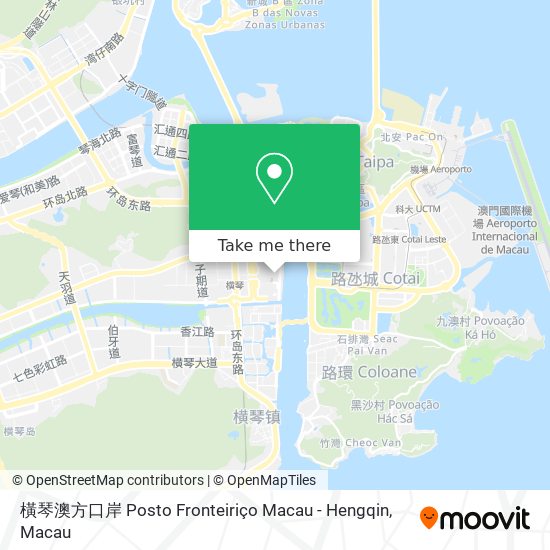 橫琴澳方口岸 Posto Fronteiriço Macau - Hengqin地圖