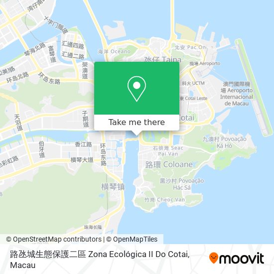路氹城生態保護二區 Zona Ecológica II Do Cotai map