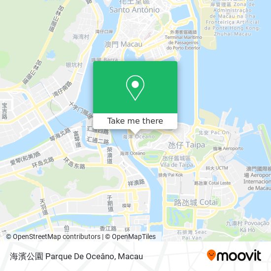 海濱公園 Parque De Oceâno map