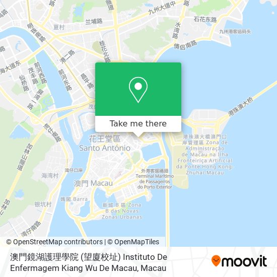 澳門鏡湖護理學院 (望廈校址) Instituto De Enfermagem Kiang Wu De Macau map