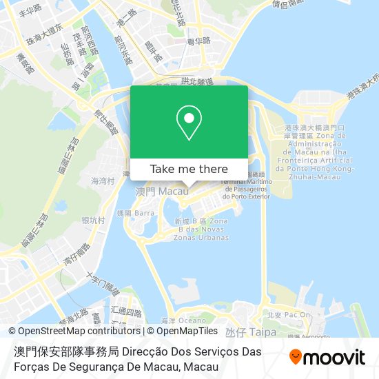 澳門保安部隊事務局 Direcção Dos Serviços Das Forças De Segurança De Macau map