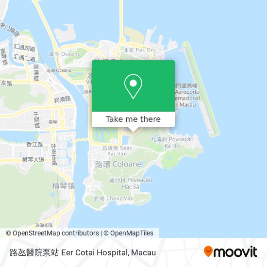 路氹醫院泵站 Eer Cotai Hospital map