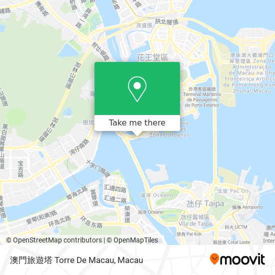 澳門旅遊塔 Torre De Macau map