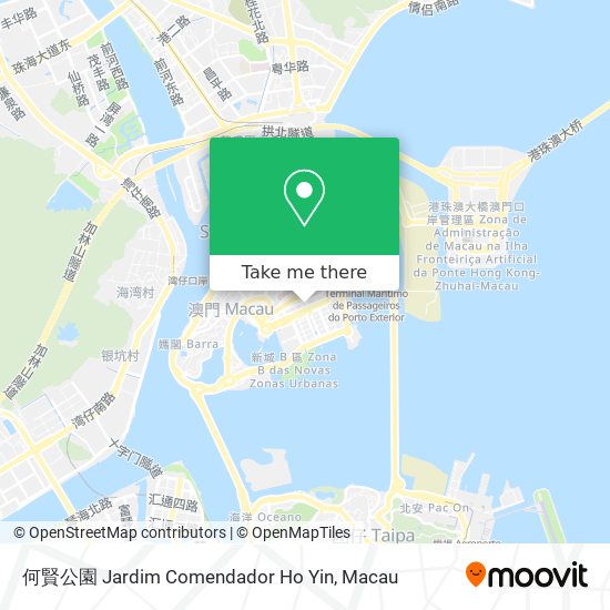 何賢公園 Jardim Comendador Ho Yin map