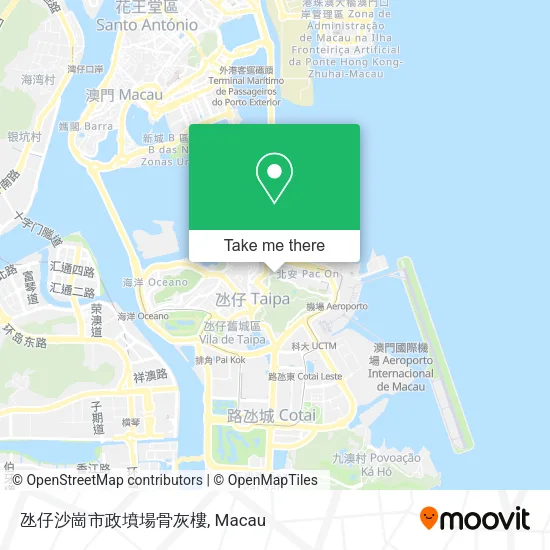 氹仔沙崗市政墳場骨灰樓 map