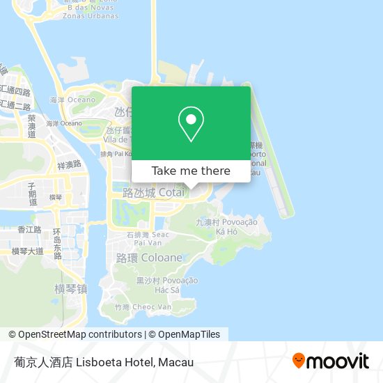 葡京人酒店 Lisboeta Hotel map