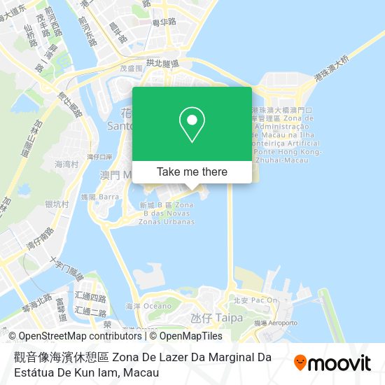 觀音像海濱休憩區 Zona De Lazer Da Marginal Da Estátua De Kun Iam地圖